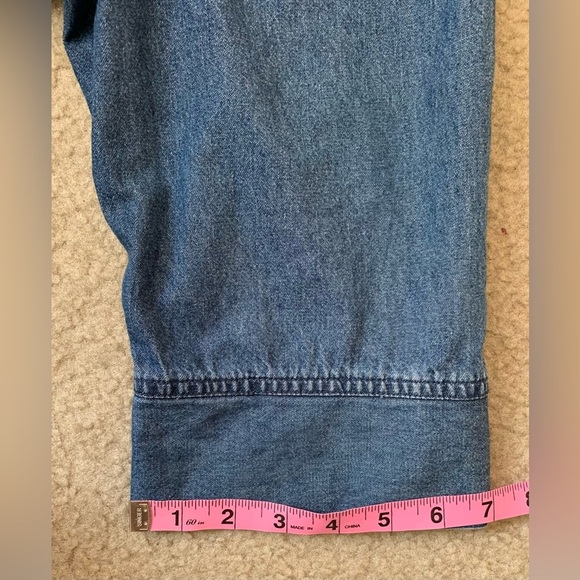 Original TY Wear Jean Shacket Jacket Shirt-Size 20W-Embroidered Floral Design - Picture 11 of 14